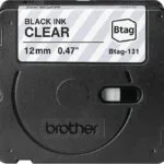 Brother Ταινία Ετικετογράφου 4m x 12mm σε Μαύρο Χρώμα