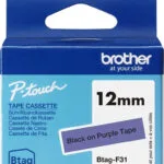 Brother Ταινία Ετικετογράφου 4m x 12mm σε Μαύρο Χρώμα