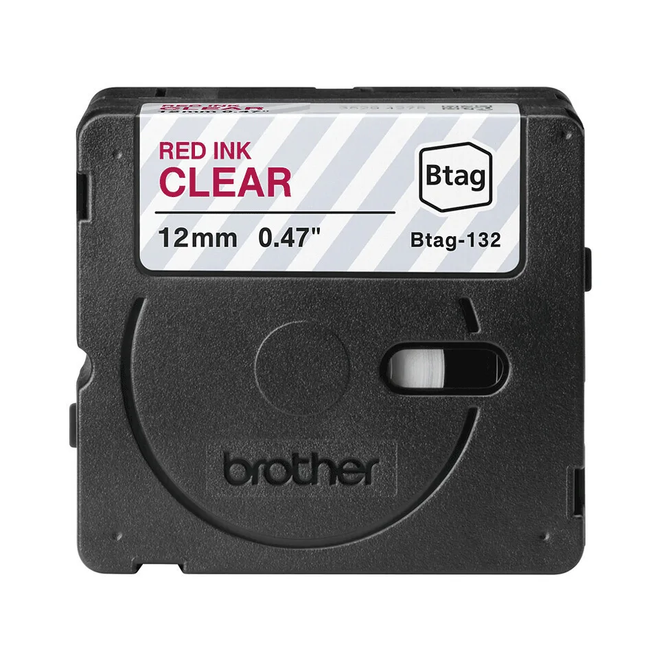 Brother Ταινία Ετικετογράφου 4m x 12mm σε Κόκκινο Χρώμα - Image 1