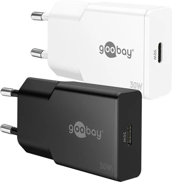 Goobay Φορτιστής Χωρίς Καλώδιο GaN με Θύρα USB-C 30W Power Delivery Λευκός (75736) - Image 1
