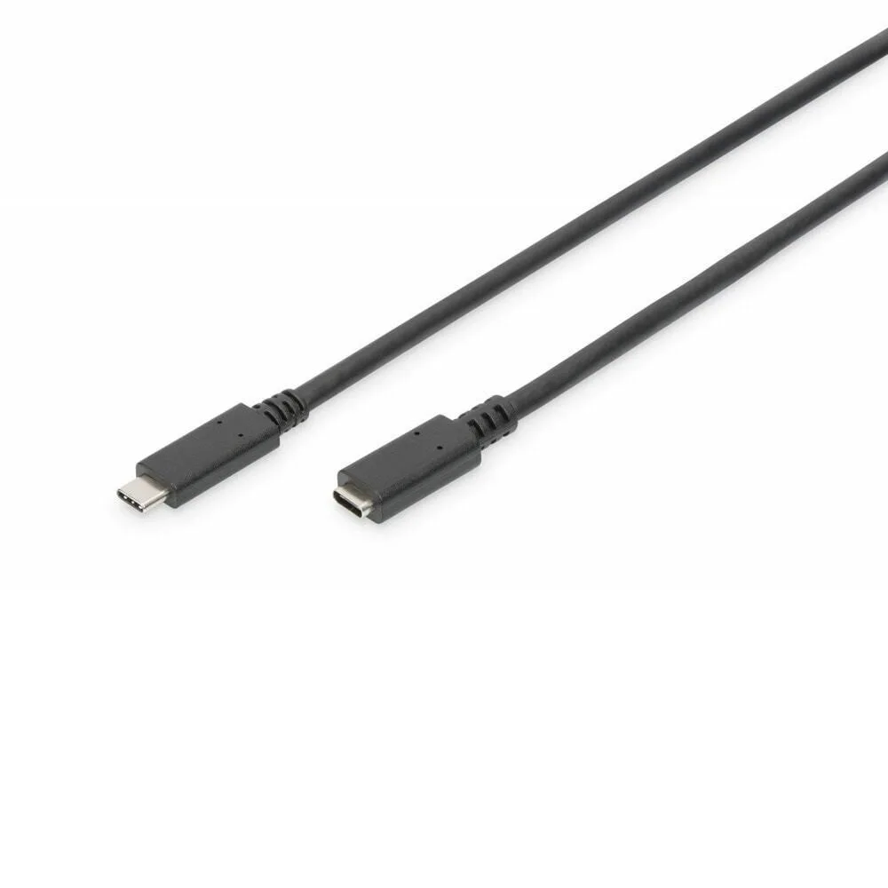 Digitus USB 2.0 Cable USB-C male - USB-C female 100W PD Μαύρο 2m AK-300210-020-S - Image 1