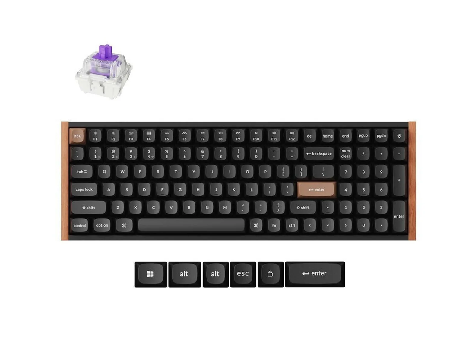 Keychron K4 HE K4H-F1 Ασύρματο Gaming Μηχανικό Πληκτρολόγιο με Gateron Double-Rail Magnetic Nebula διακόπτες (Αγγλικό US) - Image 1