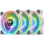 Thermaltake Riing Trio 12 RGB Radiator Fan TT Premium Case Fan 120mm (1500rpm / 41.13cfm) με Σύνδεση 4-Pin PWM 3τμχ Λευκό