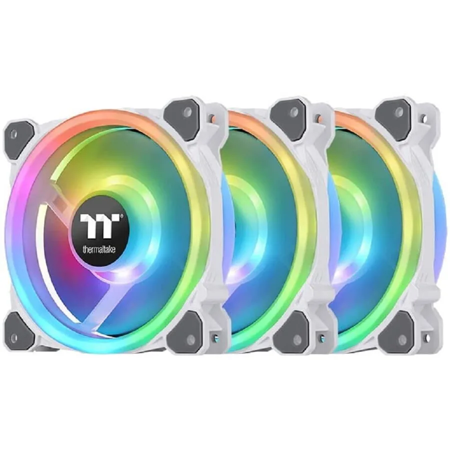 20250618163934_thermaltake_riing_trio_12_rgb_radiator_fan_tt_premium_case_fan_120mm_me_syndesi_4_pin_pwm_3tmch_leyko.jpeg Thermaltake Riing Trio 12 RGB Radiator Fan TT Premium Case Fan 120mm (1500rpm / 41.13cfm) με Σύνδεση 4-Pin PWM 3τμχ Λευκό - Image 1