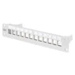 Digitus Patch Panel Keystone για Rack 1U 10" 12 Θυρών Γκρι DN-91419