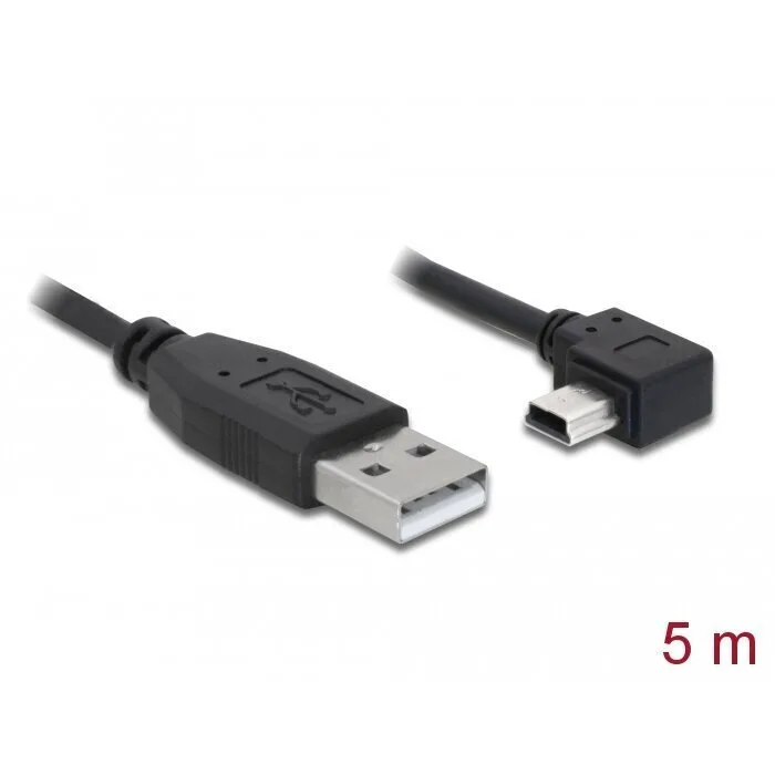 DeLock USB 2.0 Cable USB-A male - mini USB-B male 5m (82684) - Image 1