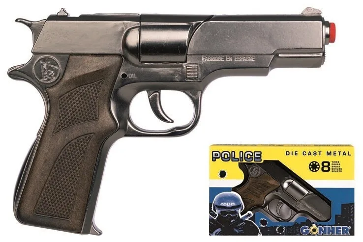 20250624115656_gonher_metal_8_round_police_pistol.jpeg Gonher Metal 8-round Police Pistol - Image 1