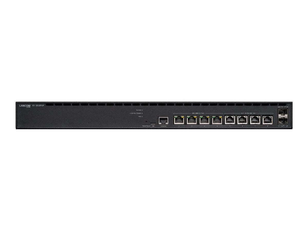 Lancom XS-3510YUP Managed L2 PoE+ Switch με 8 Θύρες Gigabit (1Gbps) Ethernet και 2 SFP Θύρες - Image 1