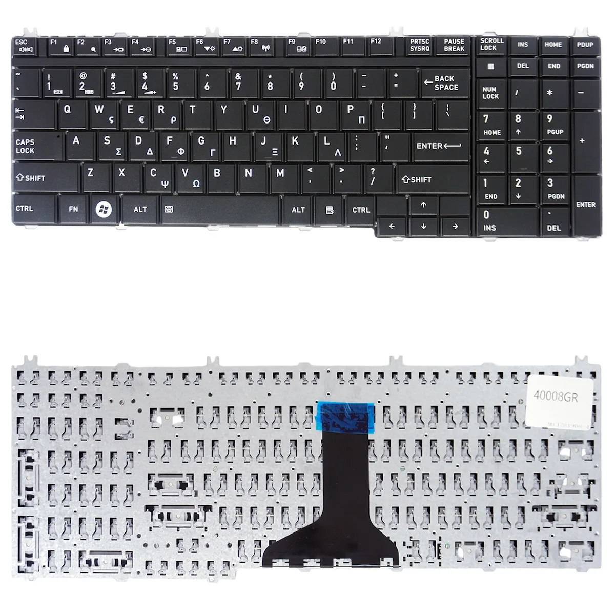 Πληκτρολόγιο Ελληνικό Greek Keyboard Laptop Toshiba Qosmio L350 L355 L355d A500 A505 L500 L505 9j.n9282.r1d Aebd3u00050 Aebd3t00130 9j.n9282.m01 Mp-06876b0-6987 Mp-06876gr-6988 Pk1304i01e0 Mp-08h76gr6698 Pk130741a17 Keyboard Gr Κωδ.40008gr - Image 1