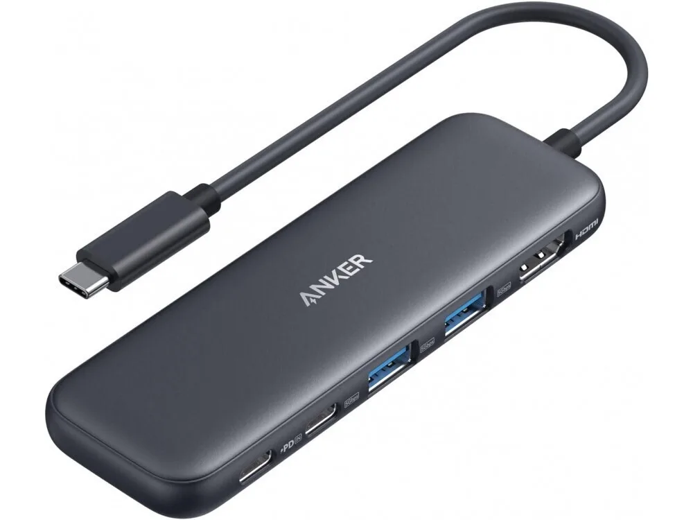 Anker 332 5-in-1 USB-C Docking Station με HDMI 4K PD Γκρι - Image 1