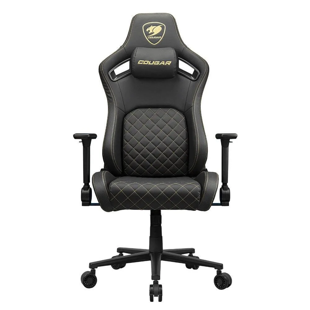 20250625143744_cougar_karekla_gaming_me_rythmizomena_mpratsa_chrysi.jpeg Cougar Καρέκλα Gaming με Ρυθμιζόμενα Μπράτσα Χρυσή - Image 1