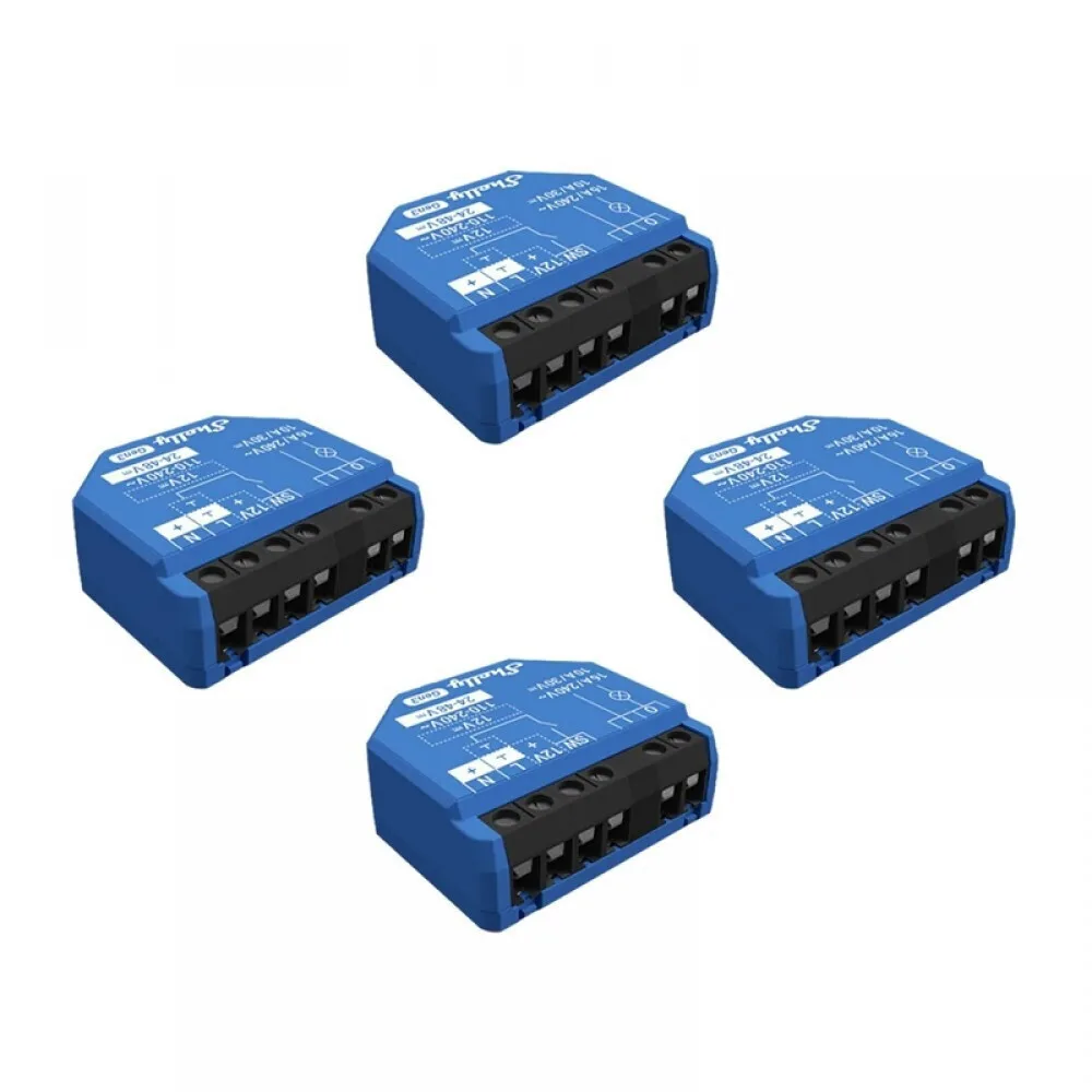 20250626154352_shelly_1_gen3_smart_endiamesos_diakoptis_bluetooth_4tmch_1642225.jpeg Shelly 1 Gen3 X4 Smart Switch 1 Καναλιού Wi-Fi, Bluetooth & RF 10A 4τμχ 1642225 - Image 1