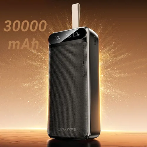 20250627145840_awei_pa_12_power_bank_30000mah_22_5w_me_2_thyres_usb_a_kai_thyra_usb_c_quick_charge_3_0_mayro.jpeg Awei PA-12 Power Bank 30000mAh 22.5W με 2 Θύρες USB-A και Θύρα USB-C Quick Charge 3.0 Μαύρο - Image 1
