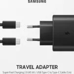 Samsung Φορτιστής με Θύρα USB-C και Καλώδιο USB-C - USB-C 45W Μαύρος (EP-TA845)