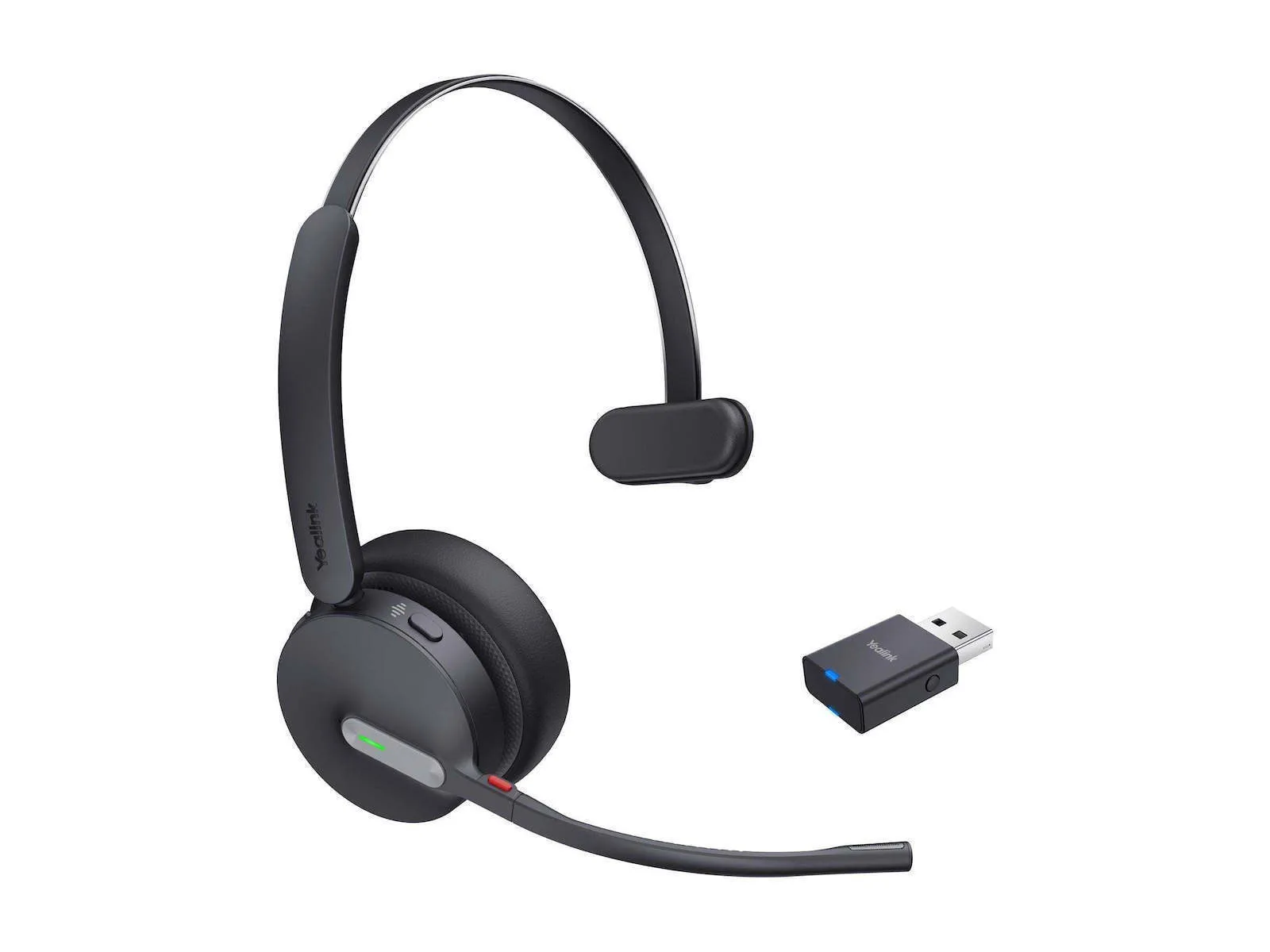 Yealink Wh64 Hybrid Mono Uc Headset Wireless Headband Office Call Center Micro-usb Bluetooth Black - Image 1