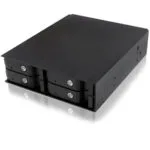Icy Box Πλαίσιο Για Σκληρούς Δίσκους Backplane IcyBox 4x2,5" SATA/SAS HDD/SSD to 5,25" bay Μαύρο IB-2240SSK
