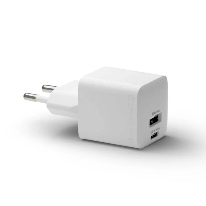 dbramante1928 Φορτιστής Χωρίς Καλώδιο GaN με Θύρα USB-A και Θύρα USB-C 25W Power Delivery Λευκός (CH18EUWH7095) - Image 1