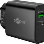 Goobay Φορτιστής Χωρίς Καλώδιο GaN με Θύρα USB-A και Θύρα USB-C 30W Power Delivery Μαύρος (75335)