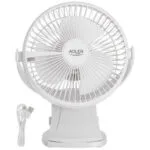 Rechargeable Clip-on Desk Fan 15.5 Cm 360° Rotation Quiet Usb-c