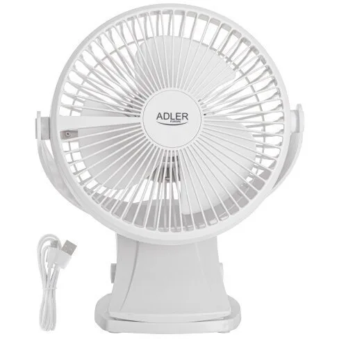 Rechargeable Clip-on Desk Fan 15.5 Cm 360° Rotation Quiet Usb-c - Image 1