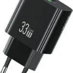 Usams Φορτιστής Χωρίς Καλώδιο GaN με Θύρα USB-A και Θύρα USB-C 33W Power Delivery Μαύρος (CC317 T65)