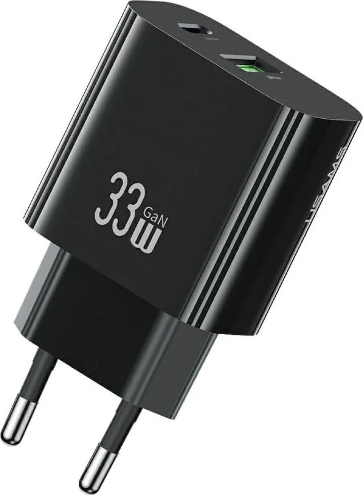 20250708122004_usams_fortistis_choris_kalodio_gan_me_thyra_usb_a_kai_thyra_usb_c_33w_power_delivery_mayros_cc317_t65.jpeg Usams Φορτιστής Χωρίς Καλώδιο GaN με Θύρα USB-A και Θύρα USB-C 33W Power Delivery Μαύρος (CC317 T65) - Image 1