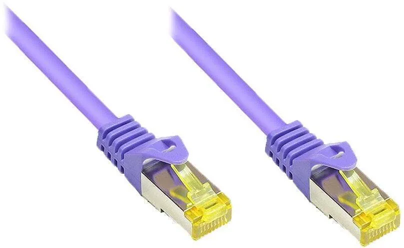 Alcasa S/FTP Cat.7 (10Gbps) Καλώδιο Δικτύου Ethernet 1.5m Μωβ - Image 1