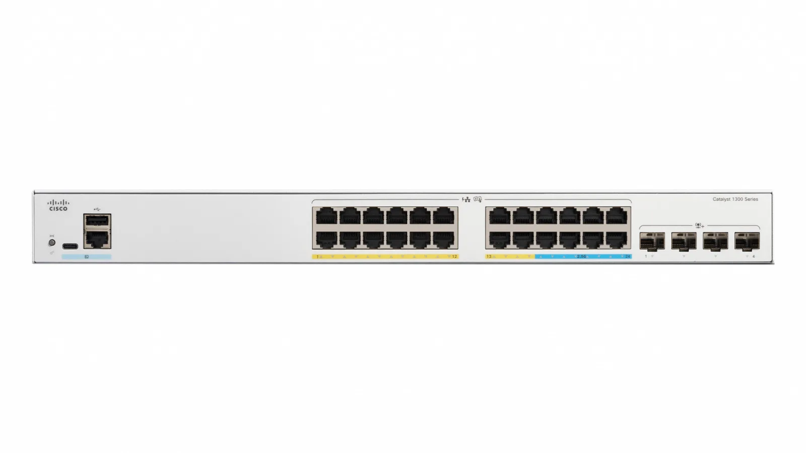 Cisco C1300-24MGP-4X Managed L2 Switch με 24 Θύρες Gigabit (1Gbps) Ethernet και 4 SFP Θύρες - Image 1