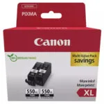 Canon PGI-550XL Γνήσιο Πακέτο Μελανιών Εκτυπωτή InkJet Μαύρο / Photo Κυανό (6431B010)