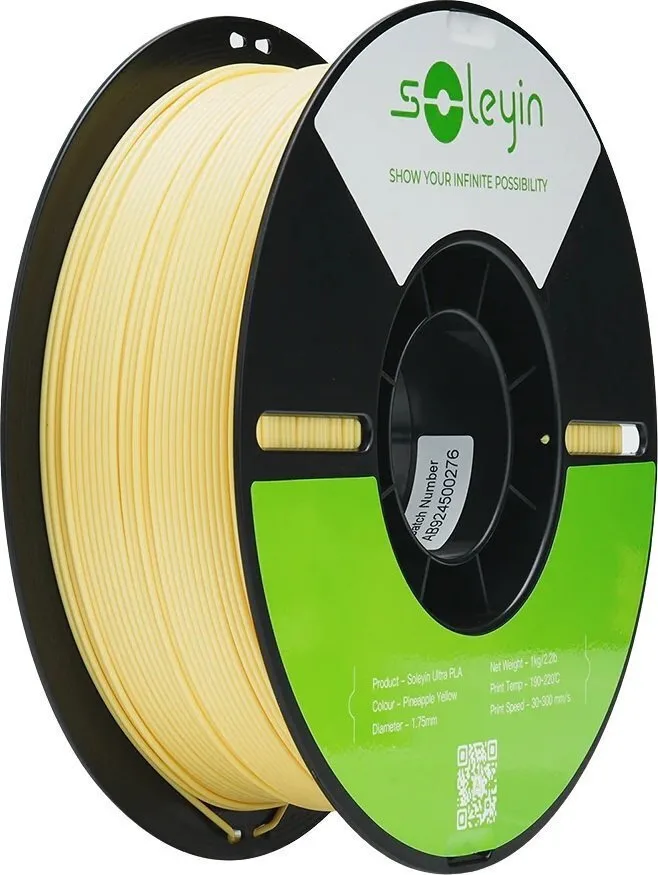 Creality3D Soleyin Ultra PLA 3D Printer Filament 1.75mm Pineapple Yellow 1kg 3301010506 1τμχ (Spool) - Image 1