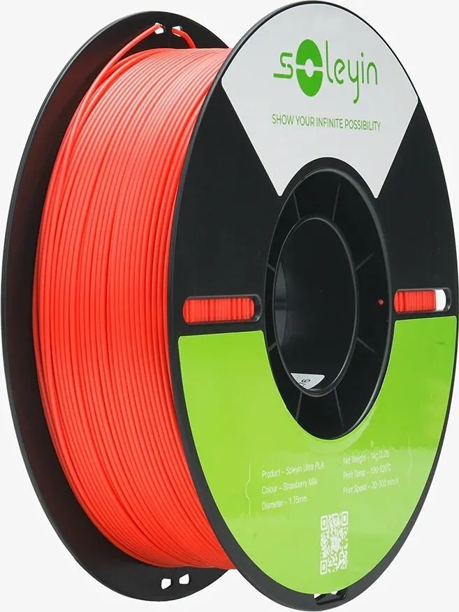 Creality3D Soleyin Ultra PLA 3D Printer Filament 1.75mm Strawberry Milk 1kg 3301010510 1τμχ (Spool) - Image 1