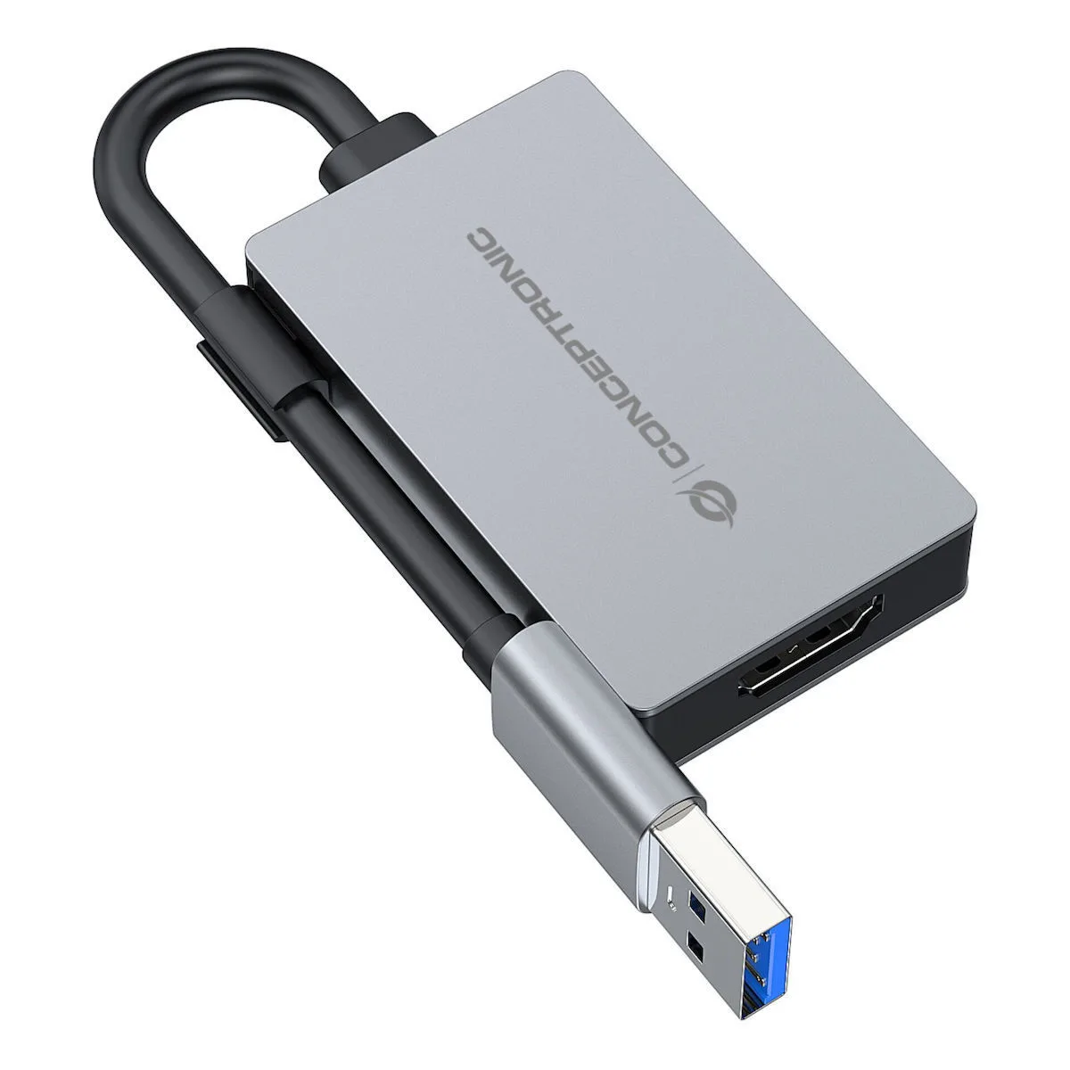 Conceptronic Μετατροπέας USB-A male σε HDMI female Γκρι 1τμχ ABBY22G - Image 1