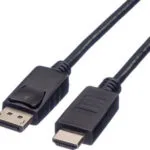 Roline Cable DisplayPort male - HDMI male 1.5m Μαύρο (11.04.5779)