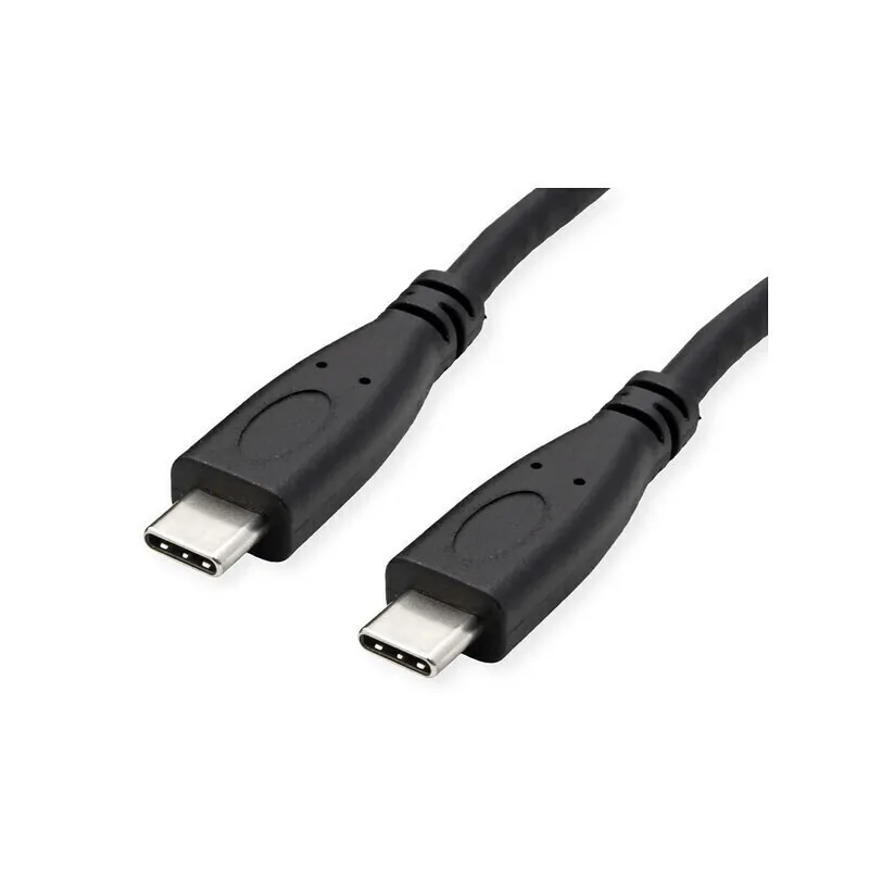 20250725114522_roline_usb_2_0_cable_usb_c_male_usb_c_100w_chryso_0_5m_11_02_9057.jpeg Roline USB 2.0 Cable USB-C male - USB-C 100W PD Χρυσό 0.5m 11.02.9057 - Image 1