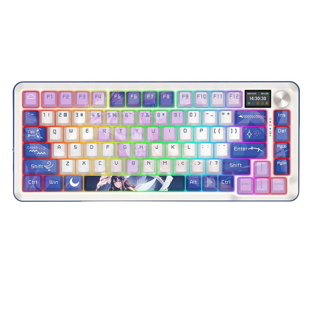 20250725132744_redragon_k708ak_rgb_pro_asyrmato_gaming_michaniko_pliktrologio_75_me_rgb_fotismo_agliko_us_polychromo.jpeg Redragon K708AK-RGB-PRO Ασύρματο Gaming Μηχανικό Πληκτρολόγιο 75% με RGB φωτισμό (Αγγλικό US) Πολύχρωμο - Image 1