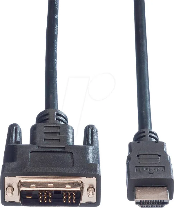 20250725165524_value_cable_dvi_d_male_hdmi_male_1_5m_mayro_11_99_5516.jpeg Value Cable DVI-D male - HDMI male 1.5m Μαύρο (11.99.5516) - Image 1
