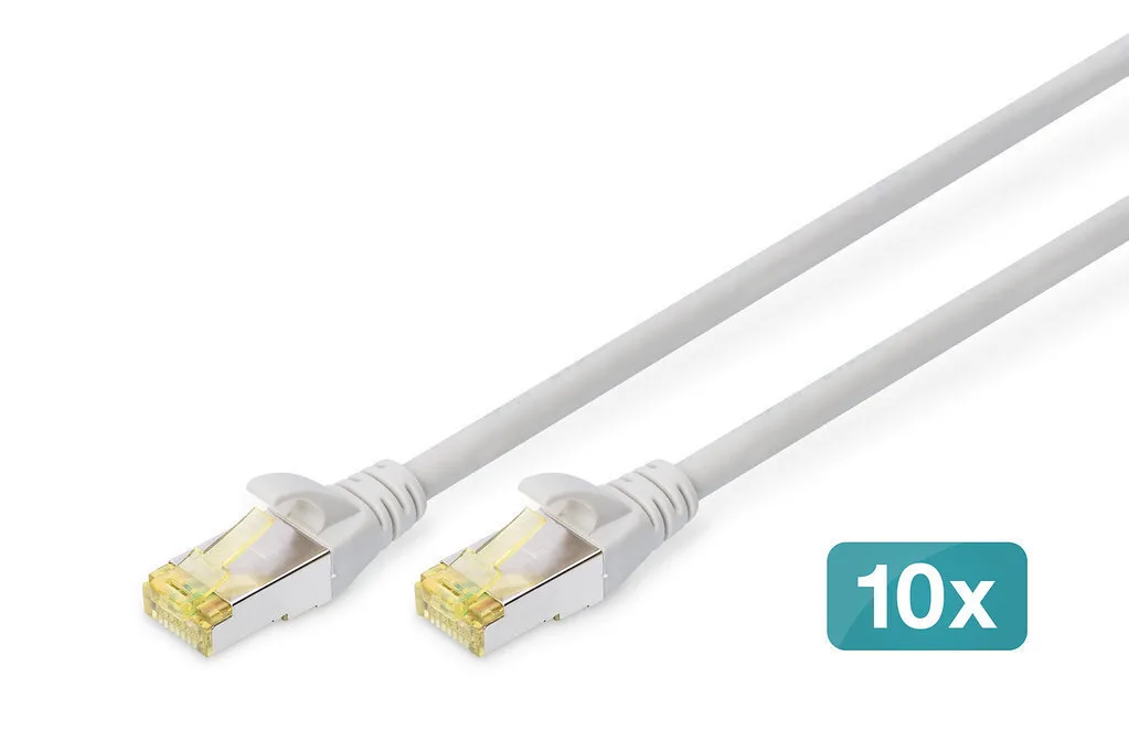 Digitus S/FTP Cat.6a (Gigabit) Καλώδιο Δικτύου Ethernet 5m Γκρι 10τμχ DK-1644-A-050-10 - Image 1