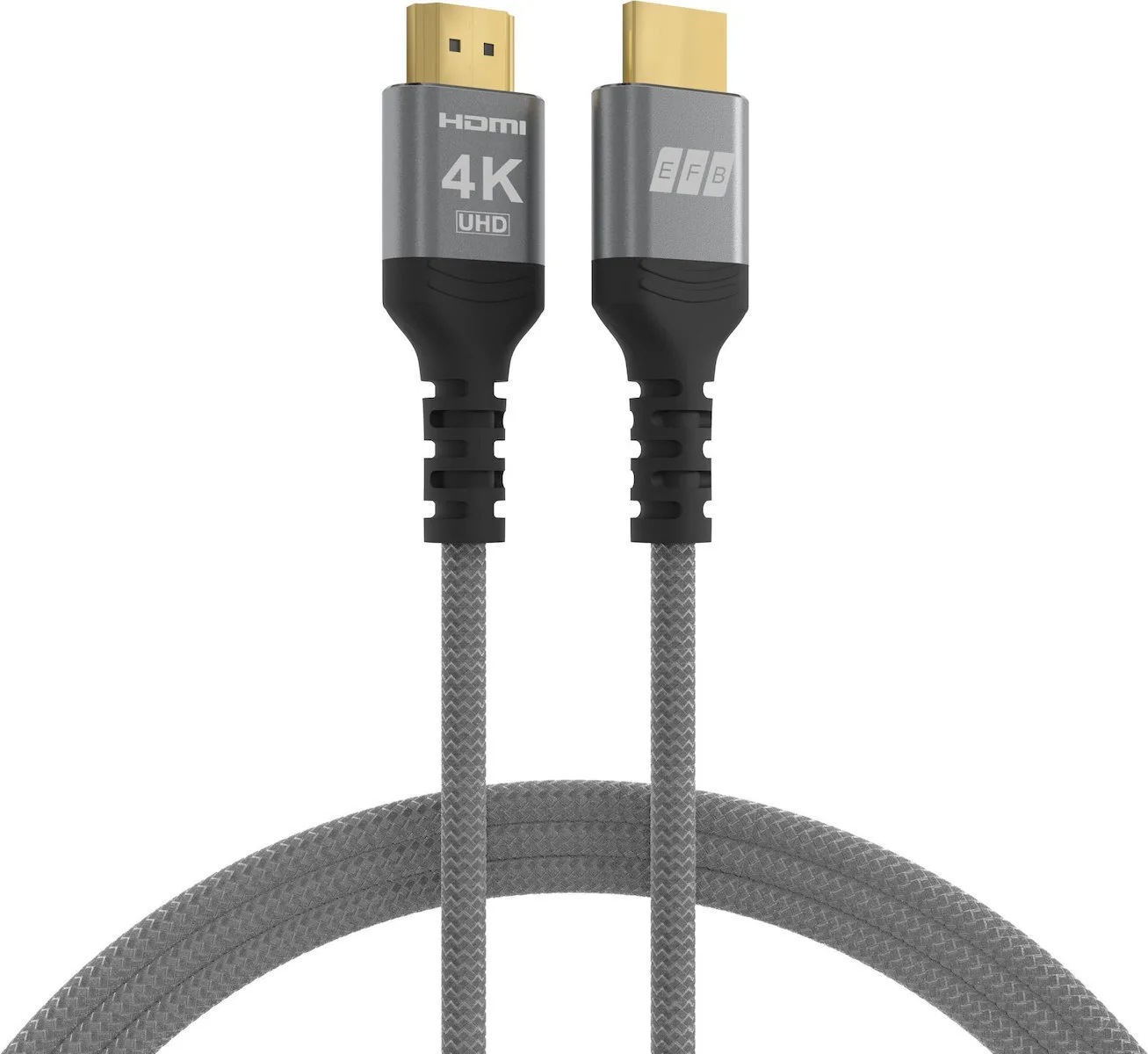20250804102916_efb_cable_hdmi_male_hdmi_male_1m_gri.jpeg EFB HDMI 2.0 Premium High Speed 4K 60Hz HDR Cable HDMI male - HDMI male 1m Γκρι - Image 1