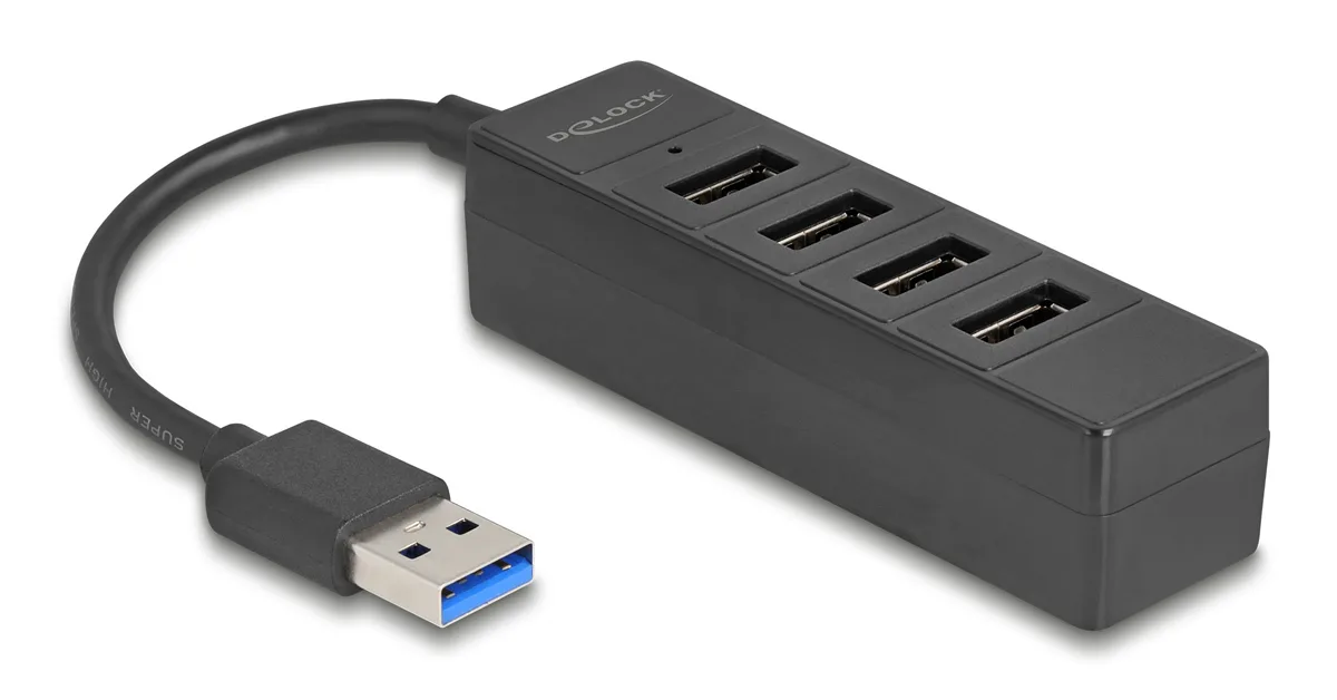 20250807111950_delock_usb_3_0_hub_4_thyron_me_syndesi_usb_a_64350.jpeg DeLock Hub 4 Θυρών USB 3.0 με σύνδεση USB-A 64350 - Image 1