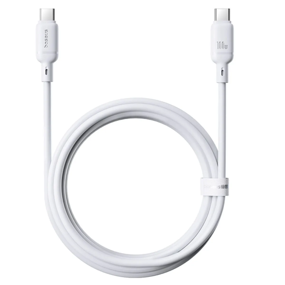 Baseus Silky Series USB 2.0 Cable USB-C male - USB-C 100W PD Λευκό 2m P10377704213-01 - Image 1