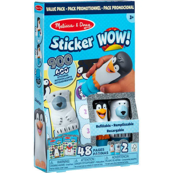 Spinmaster Melissa & Doug Sticker Wow Sticker-stempelset 2er-pack Winter - Image 1