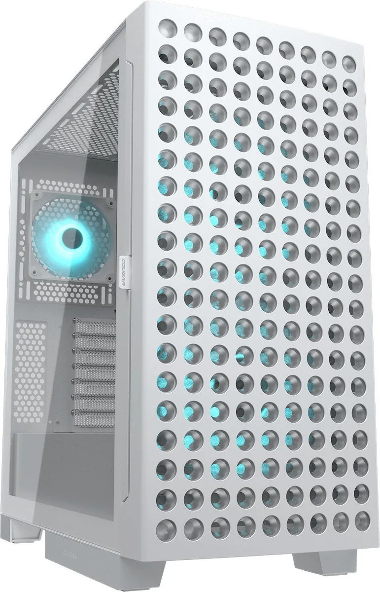Cougar Airface Eco RGB Gaming Midi Tower Κουτί Υπολογιστή με Πλαϊνό Παράθυρο Λευκό - Image 1
