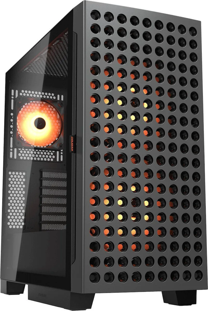 Cougar Airface Eco RGB Gaming Midi Tower Κουτί Υπολογιστή με Πλαϊνό Παράθυρο Μαύρο - Image 1