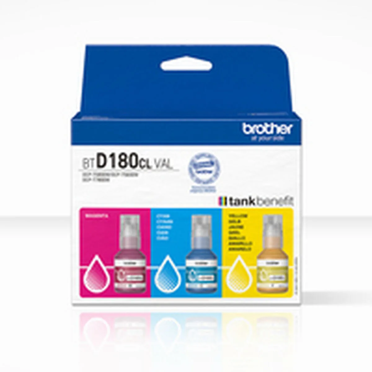 Brother BTD180CL Γνήσιο Πακέτο 3 Μελανιών Εκτυπωτή InkJet Κίτρινο / Κυανό / Ματζέντα - Image 1