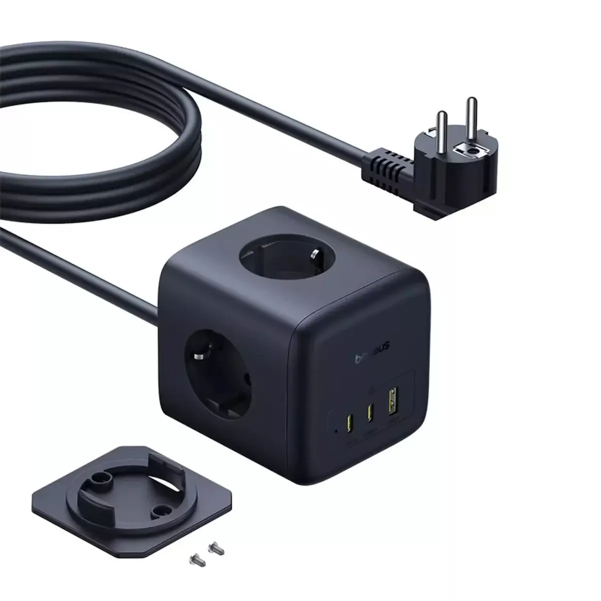 Baseus Πολύπριζο 3 Θέσεων με USB-A, USB-C και Καλώδιο 1.5m E00082100123-00 - Image 1