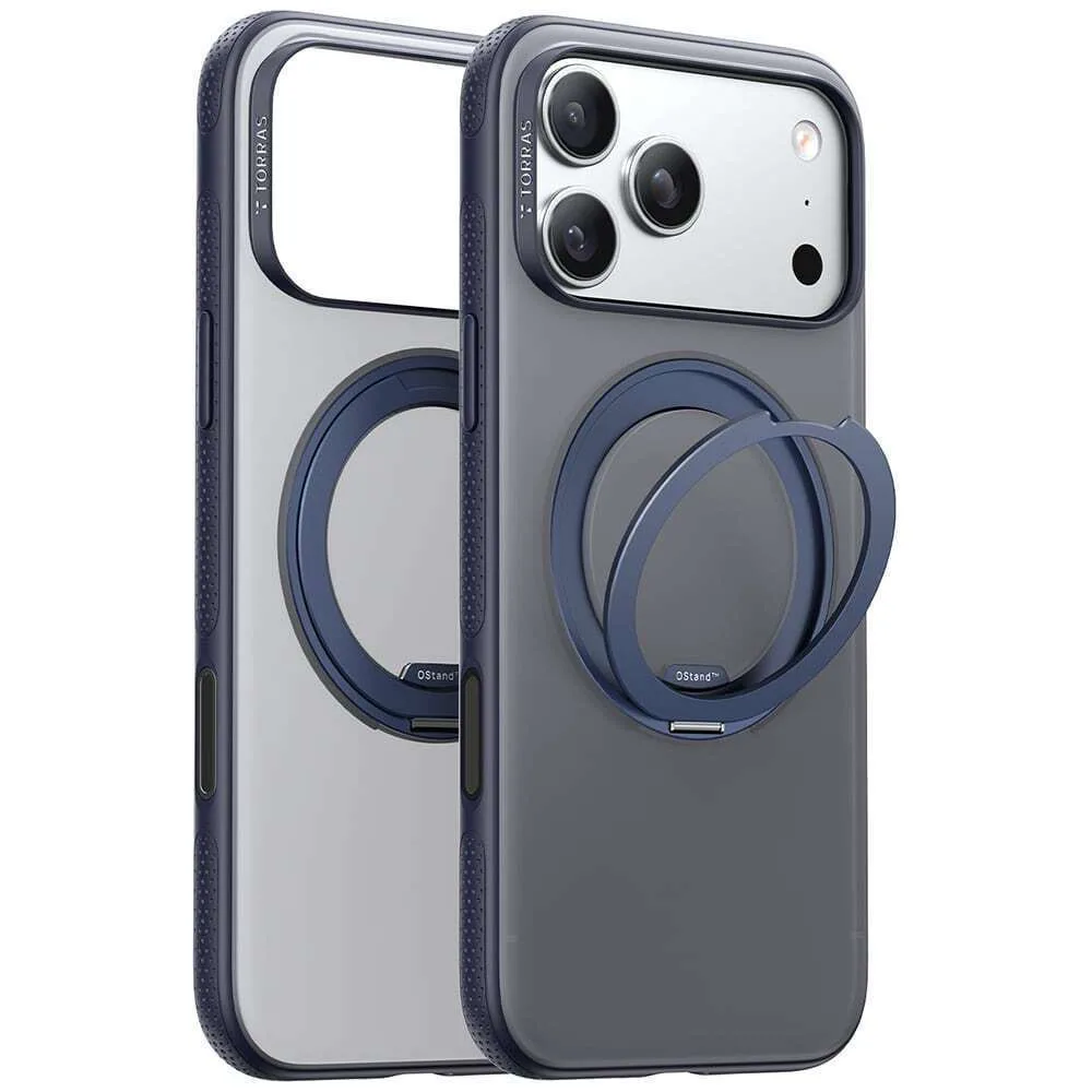 20250901124633_torras_ostand_r_back_cover_navy_mple_iphone_17_pro.jpeg Torras Ostand R Back Cover Σιλικόνης Navy Μπλε (iPhone 17 Pro) - Image 1