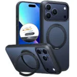 Torras Ostand Pro Back Cover Σιλικόνης Μαύρο (iPhone 17 Pro)