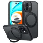 Torras Ostand Pro Back Cover Σιλικόνης Μαύρο (iPhone 17)