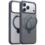 Torras Ostand Spin Back Cover Σιλικόνης Navy Μπλε (iPhone 17 Pro)