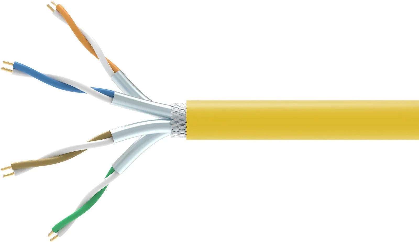 Equip S/FTP Cat.7a (10Gbps) Καλώδιο Δικτύου Ethernet χωρίς ακροδέκτες 1000m Κίτρινο 404563 - Image 1